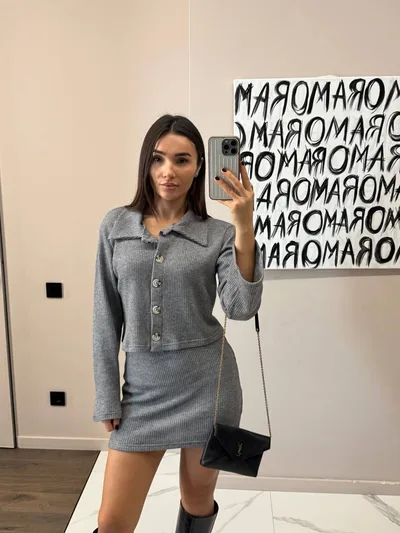 Костюм жіночий в'язаний з ангори
