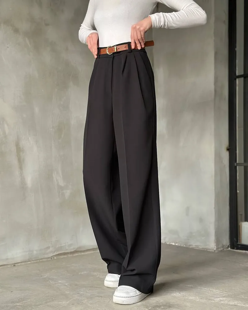 Штани жіночі палаццо — чорний